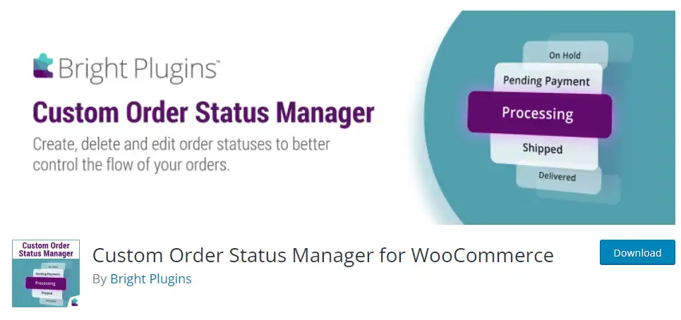افزونه Custom Order Status Manager for WooCommerce